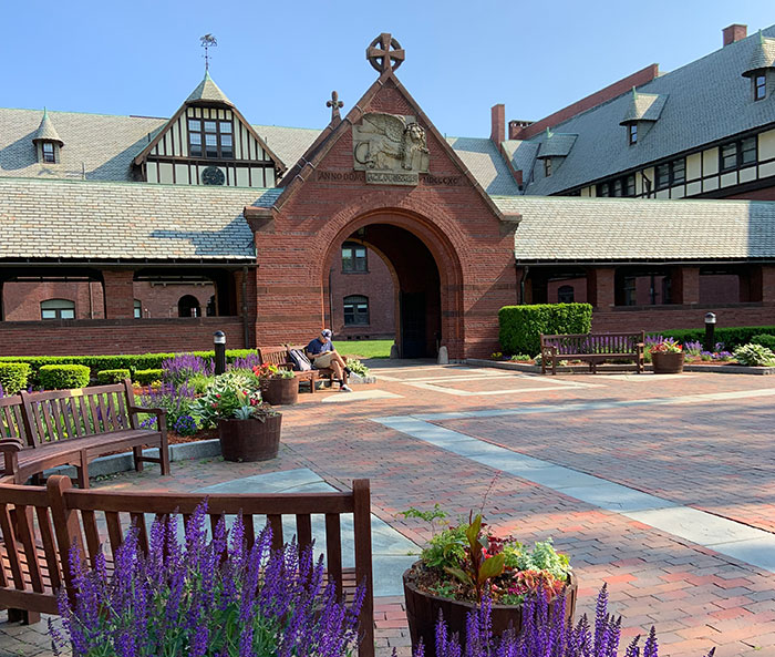 campus in the spring